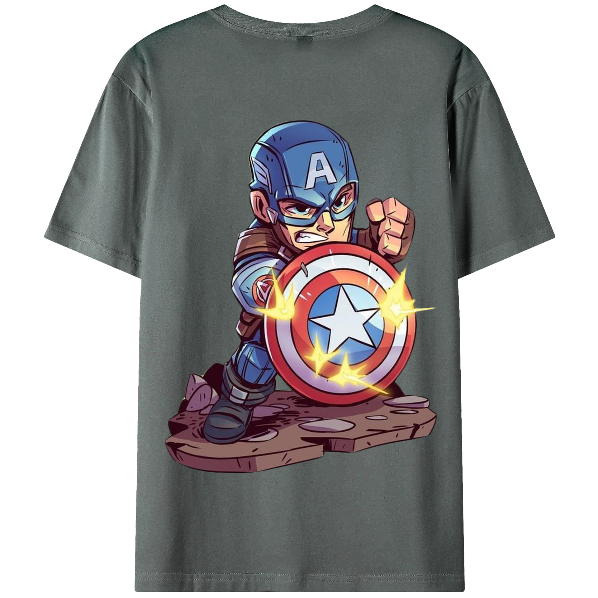 （画像用） アベンジャーズ The Avengers 綿100％半袖Tシャツ（背面プリント）